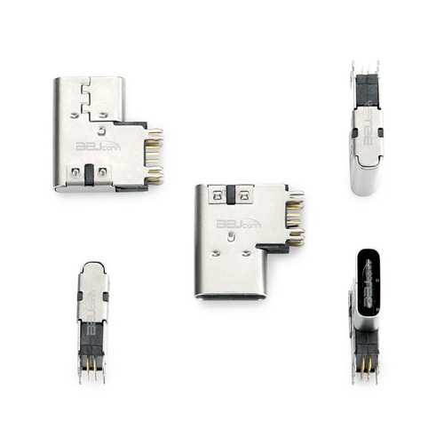 Type-C 14PIN母座 側插L=14.0 不墊高帶后蓋--UC.01.44-4K-0001